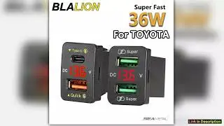 BLALION 45W 5A QC PD 30 USB Car Charger Auto Mobile Phone Charger Adapter Fast Charging LED
