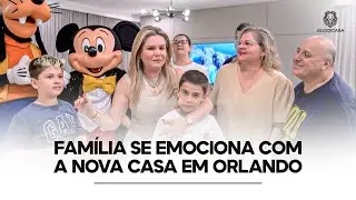 Fam&iacute;lia se emociona com a nova casa em Orlando