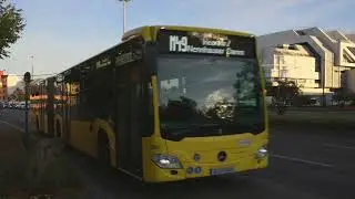 Germany, Berlin, Messegel&auml;nde bus stop