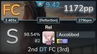 9.4⭐ Accolibed | THE ORAL CIGARETTES - ReI [Reflection] +HDDT 98.54% FC #2 | 1172pp - osu!
