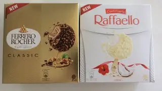ASMR Unboxing Ferrero Rocher  Ice cream VS Raffaello Ice cream🍦