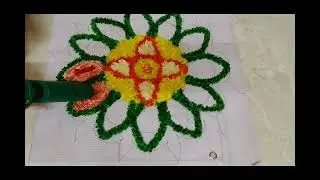 Soft wool rangoli homemade
