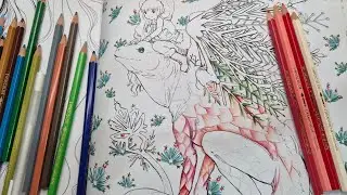 Coloring in Pop Manga Dragons with Caran D'ache Swiss Color Pencils | Part 1 |