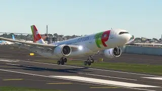 This incredible landing of a TAP Air Portugal Airbus A330 at LaGuardia Airport (LGA), ✈️🔥
