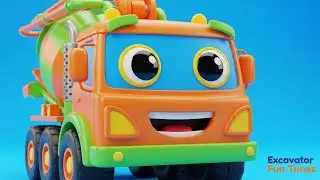 Learning with Construction Trucks | Kids Songs & 3D Animation