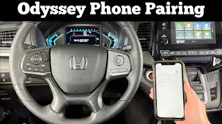 How To Pair Phone With 2018 - 2022 Honda Odyssey Bluetooth - Sync iPhone Connect Samsung Pairing