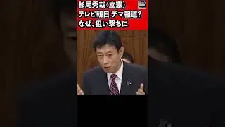 杉尾秀哉（立憲）政府がテレビ朝日・モーニングショーのデマ報道をただしたことにイチャモン？参議院 内閣委員会 ２０２０年３月１０日 #Shorts【龍之介channel（高倉龍之介）】