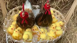 Chicken family, handmade #podeny