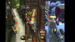 Temple run 2 lost jungle vs jungle fall vs frozen shadows