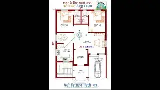 EAST FACING 30' X 40' 2 BHK HOUSE PLAN वास्तु के अनुसार #vastutips #3dplan #home #houseplans