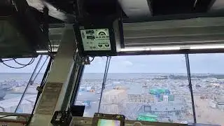 US Navy aircraft carrier bridge.