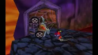 Glider bike perpetual spin trick, Method 1 (Rocket: Robot on Wheels)