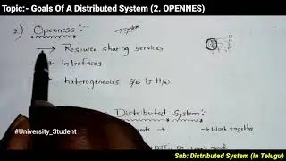 Goals Of A Distributed System in Telugu || 2. OPENNESS || University Student