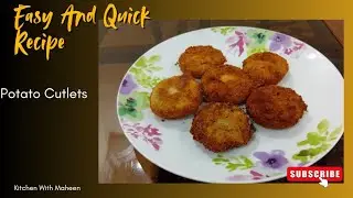 Potato Cutlets By Kitchen With Maheen, Homemade Potato Cutlets, Fried Potato Cutlets, potato cutlets