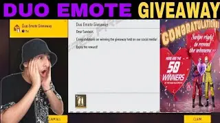 Free fire new Duo emote giveaway I am winner 🏆 , thanks Garena #freefireshorts #viral