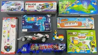 Unboxing Brand New Beautiful Toys | Police Car, Guitar, Piano, Container Truck, Police Bus