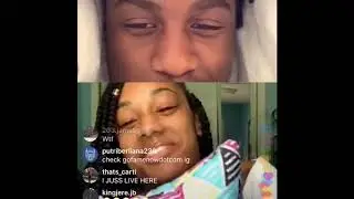 Lil tjay & nyema flirting on live