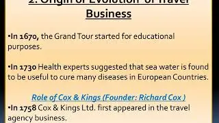 Travel Agency & Tour Operation Business (Class 12th ): Unit:- 1&2