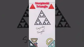 Sierpinski Triangle😮🤩 An interesting Fractal Drawing🔽 #art #howtodraw #maths #mathematics #fractal