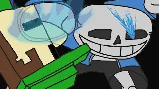 [Sprite Animation] - Sans vs Luigi Doing Absolutely Nothing ft. MORØ + Team Level UP