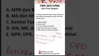 Soal CPNS KEDINASAN TWK 2025, Pembahasan Soal SKD TWK CPNS 2025, Trik Cepat TWK #soalcpns2025
