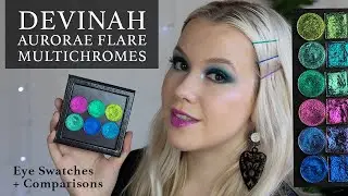 Многоцветный понедельник | Коллекция теней для век Devinah Aurorae Flare: свотчи и сравнения