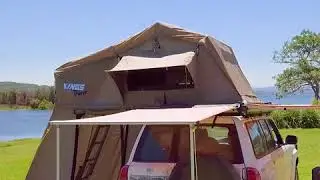 Camp right next to the water thanks to Adventure Kings Tourer Roof Top Tent