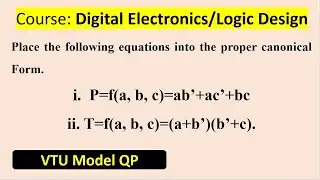 Place the following equations into the proper canonical Form.