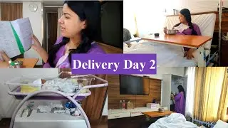 C-section Delivery k baad recovery | Baby's first shower and Hearing test | Hospital Vlog
