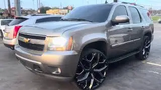 Chevy Tahoe on black/machine snowflake wheels