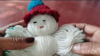 উলের পুতুল। woo dool #highlights #crochet #friend #subscribe