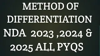 Method of differentiation | NDA 2026 PYQs || 