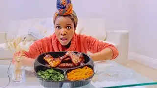 АСМР МУКБАНГ | Браай буреворс, чакалака, курица, шпинат — рецепт блюда Мзанци! Еда