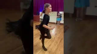 Adeline&rsquo;s Solo Jive during a Dance Class 💃 | Energetic Kicks!  #ballroomdancekids  #bdk