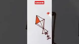 #shorts Flying Kite Drawing | Basic Art | Easy Sketch #drawing #youtubeshorts