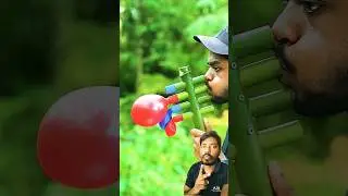 DIY Salim Bamboo Slingshots with Four Zone Cloar Ballone Idea #shorts #gaming