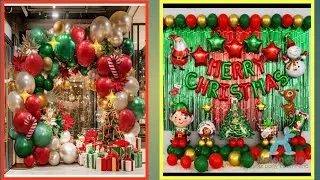 Latest Merry Christmas Balloon Decoration Ideas at Home! Christmas Backdrop/Balloon Arch!#Christmas