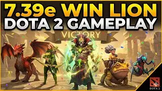 7.39e WIN Lion Dota 2 Gameplay. Lion, Dragon Knight, Windranger, Snapfire, Weaver.