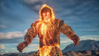 Lava Troll Emerges from Erupting Volcano!