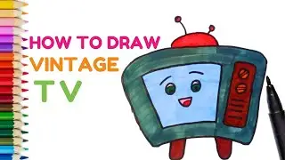 How to Draw a Vintage Television 📺🖌️ | Retro TV Drawing