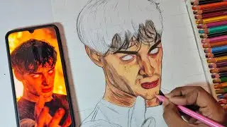 Will Byers Drawing, Stranger Things Drawing, Noah Schnapp Drawing, Colour Pencil Drawing Tutorial 