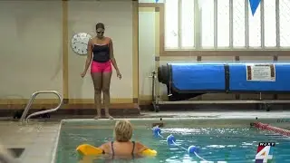 Conquering the deep end: Amanda DeVoe learns how to swim