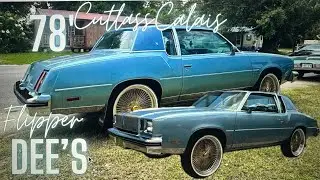 1978 Cutlass Calais On 22'' Gold And Chrome Spokes (G-Ride With Flipper Dee)