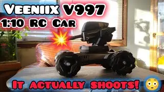 Large RC Vehicle with Cannon that shoots!... Veeniix V997 Unboxing and Review