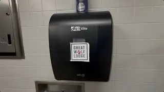 Pro Link Elite Automatic Towel Dispenser At The Great Wolf Lodge Grand Mound Washington 