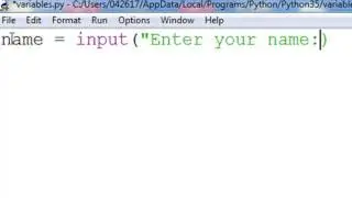 Getting input via the keyboard in Python 3
