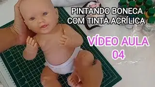 PINTANDO BONECA COM TINTA ACRÍLICA (BANHO E MANCHAS) #pintandoboneca #transformacaoboneca