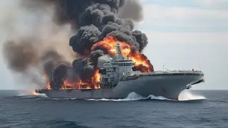 1 MINUTE AGO! A Russian Navy Commando Ship was DESTROYED by a Ukrainian F-16 GLSDB GBU-39 Sudden Att