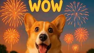 Funny Corgi Watches Fireworks for the First Time 🎆😂 | Her Reaction Is Priceless!