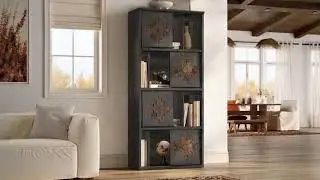 How to Assemble a 4-Tier Bookcase with Movable Bookends | Natural Oak Bookshelf Tutorial